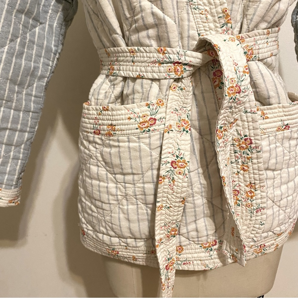 Madewell X The New Denim Project quilted patchwork wrap jacket, size XS - Picture 8 of 12